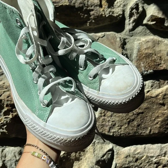 Converse Chuck Taylor mint green All Star Platform Move Style Shoes Women's 7.5 - Picture 4 of 6
